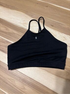 Black High-Neck Sports Bralette